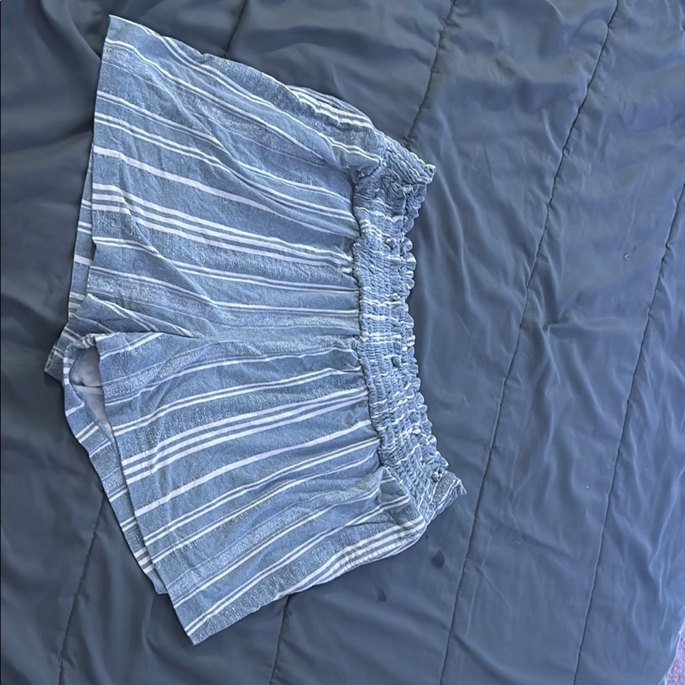 Time and Tru Blue Striped Athletic Shorts